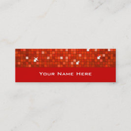 Disco Tiles Red Visitenkartenschlank Mini Visitenkarte