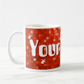 Disco Tiles Red 'Your Name' Tasse (Links)