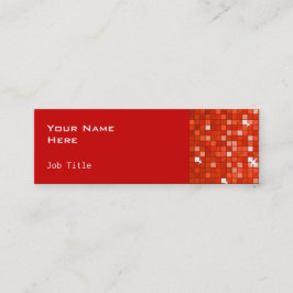 Disco Tiles Rote Visitenkartenseite mager rot Mini Visitenkarte