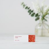 Disco Tiles Rote Visitenkartenseite magisch weiß Mini Visitenkarte (Stehend Vorderseite)