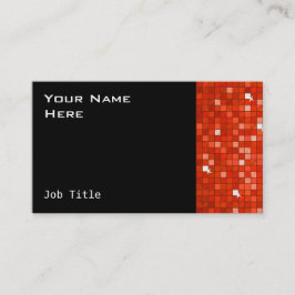 Disco Tiles Rote Visitenkartenseite schwarz Visitenkarte