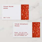 Disco Tiles Rote Visitenkartenseite weiß Visitenkarte (Vorne/Hinten)