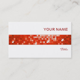 Disco Tiles Roter Fliesenstreifen weiß Visitenkarte