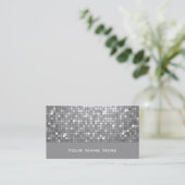 Disco Tiles "Silver" Visitenkarte (Stehend Vorderseite)