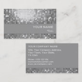 Disco Tiles "Silver" Visitenkarte, grau Streifen Visitenkarte (Vorne/Hinten)