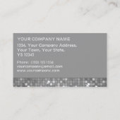 Disco Tiles "Silver" Visitenkarte, grau Streifen Visitenkarte (Rückseite)