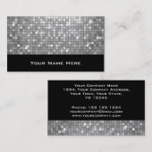 Disco Tiles "Silver" Visitenkarte schwarz (Vorne/Hinten)