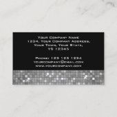 Disco Tiles "Silver" Visitenkarte schwarz (Rückseite)