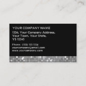 Disco Tiles "Silver" Visitenkarte schwarzer Streif (Rückseite)