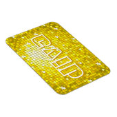 Disco Tiles Yellow 'diva' Premium Magnet (Rechte Seite)