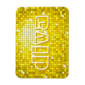 Disco Tiles Yellow 'diva' Premium Magnet (Vertikal)