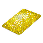 Disco Tiles Yellow 'diva' Premium Magnet (Linke Seite)