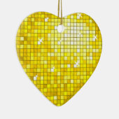 Disco Tiles Yellow Ornament heart (Rechts)