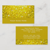 Disco Tiles Yellow Visitenkarte (Vorne/Hinten)
