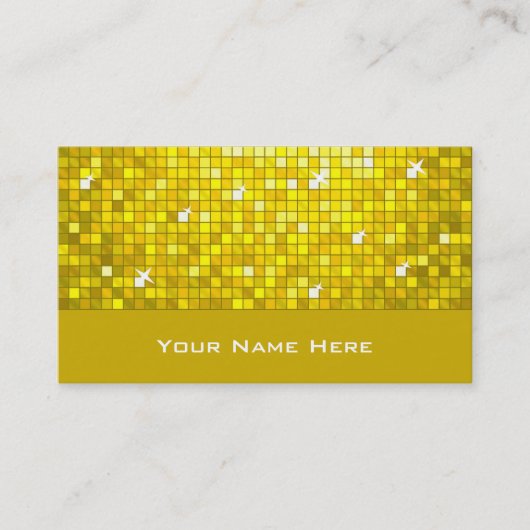 Disco Tiles Yellow Visitenkarte (Vorderseite)