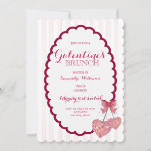 Disco-Trendy-Coquette-Scherenschnitt-Kirsch-Galent Einladung