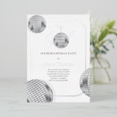 Disco Überraschung 60. Geburtstagsparty Folieneinladung (Stehend vorne)