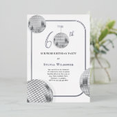 Disco Überraschung 60. Geburtstagsparty Folieneinladung (Stehend vorne)