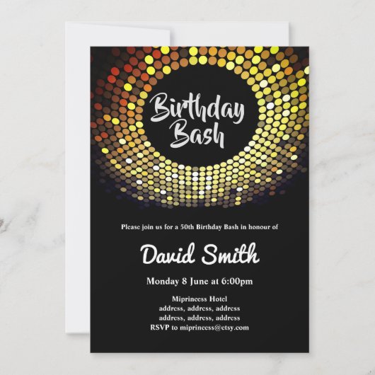 Disco, Vintag, Tanzgebäck Einladung (Vorderseite)