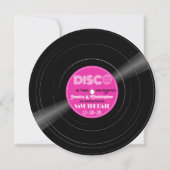 DISCO Vinyl Record - Groovy Lila Label Save The Date (Vorderseite)