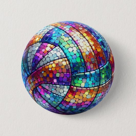 Disco Volleyball Button (Vorderseite)