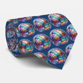 Disco Volleyball Neck Tie Krawatte (Gerollt)