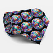 Disco Volleyball Neck Tie Krawatte (Gerollt)