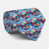 Disco Volleyball Neck Tie Krawatte (Gerollt)