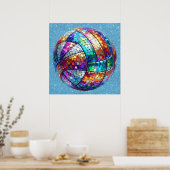 Disco Volleyball Poster (Küche)