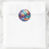 Disco Volleyball Round Stickers (Tasche)