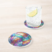 Disco Volleyball Sandstone Untersetzer (Seite)