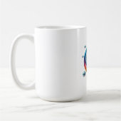 Disco Wave Eel - Rainbow Watercolor Dance Spiral Kaffeetasse (Links)