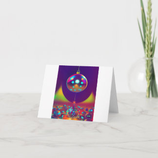 Disco-Weihnachtsball-Feiertagskarte Karte