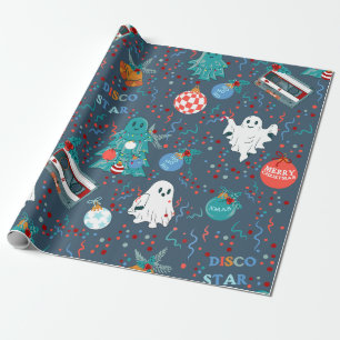 Disco-Weihnachtsmusik-Kassette Geist Geschenkpapier