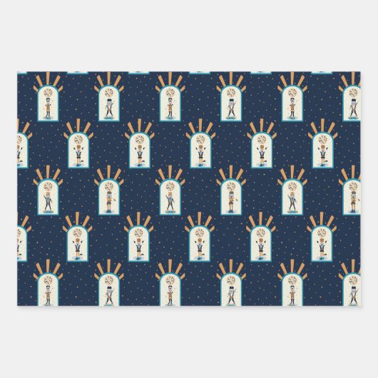 Disco Weihnachtswrapping Paper Flat Sheet Set 3 Geschenkpapier Set (Vorderseite 2)