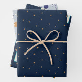 Disco Weihnachtswrapping Paper Flat Sheet Set 3 Geschenkpapier Set (Beispiel)