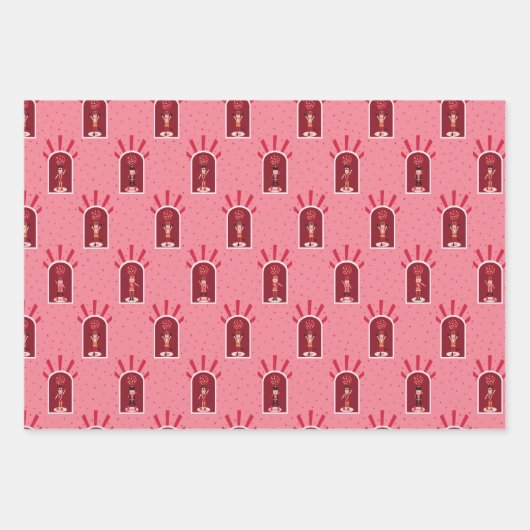 Disco Weihnachtswrapping Paper Flat Sheet Set 3 Geschenkpapier Set (Vorderseite 2)