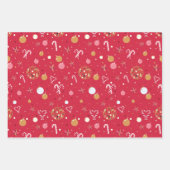 Disco Weihnachtswrapping Paper Flat Sheet Set 3 Geschenkpapier Set (Vorderseite)
