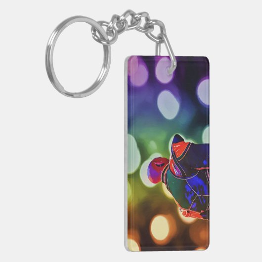 Disco Wolf Schlüsselanhänger (Vorderseite links)