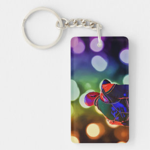 Disco Wolf Schlüsselanhänger