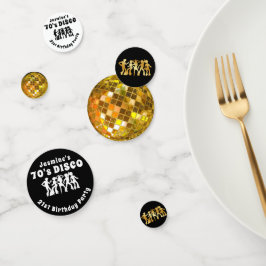 Disco zum Geburtstag | Gold Glitzer Ball Konfetti