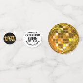 Disco zum Geburtstag | Gold Glitzer Ball Konfetti (Vorderseiten)