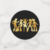 Disco zum Geburtstag | Gold Glitzer Ball Konfetti (Klein Vorderseite)