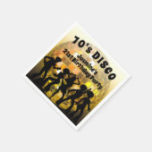 Disco zum Geburtstag | Gold Glitzer Ball Serviette (Ecke)