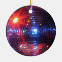 Discoball mit Laserstrahlen