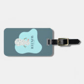 Discoball Snowman Gepäckanhänger (Vorderseite horizontal)