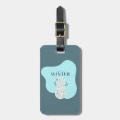 Discoball Snowman Gepäckanhänger (Vorderseite vertikal)