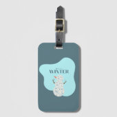 Discoball Snowman Gepäckanhänger (Vorderseite Vertikal)