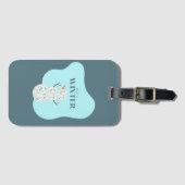 Discoball Snowman Gepäckanhänger (Vorderseite (Horizontal))