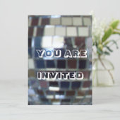 Discokugel-Einladung Einladung (Stehend Vorderseite)